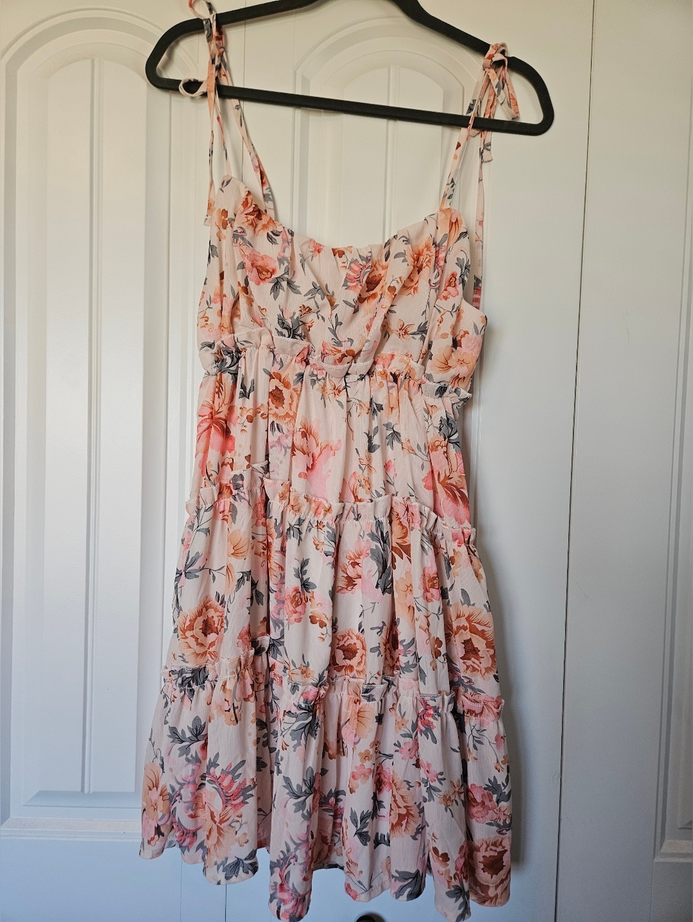 Floral Tie-Shoulder Sundress - Small